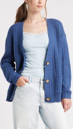 BP. Cozy Oversize Cardigan in Blue Indigo at Nordstrom Rack, Size X-Small