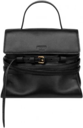 Moschino Tie Me Small Bag - Dames - Handtassen - Zwart - ONE Size - Katoen - Tassen