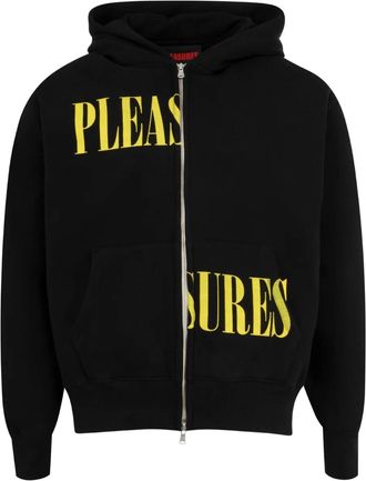 Pleasures Felpa Split con zip e cappuccio - Nero