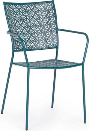 Decorspace Sedia Lizette con braccioli in acciaio trattato per esterno, impilabile, struttura in acciaio -Griz / Confezione da 2 pezzi