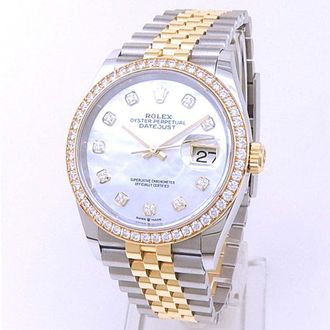 Rolex Pre-owned Rolex Datejust Automatic Chronometer Diamond Mens Watch 126283RBR