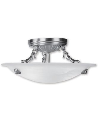 Livex Lighting Livex Oasis 3-Light Brushed Nickel Ceiling Mount