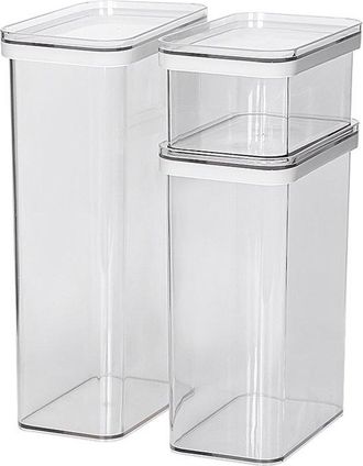 No Brand 3 Piezas Tarros De Almacenamiento Transparentes Y Aptos Para Alimentos Para Granos/otros Productos De Cocina, Tarros De Almacenamiento Grandes A Prueb