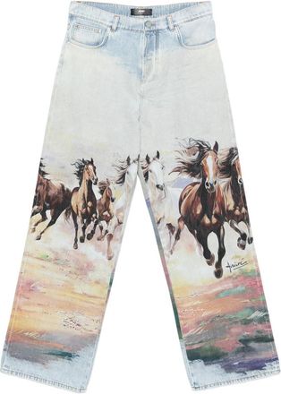 Amiri Horse-print Jeans