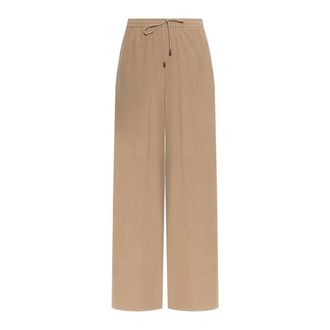 Max Mara Wide Trousers, female, Beige, Size: 2XS Genero Trousers