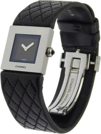 Chanel Pre-owned Watches, female, Black, Size: ONE SIZE Pre-owned Stainless Steel Watch