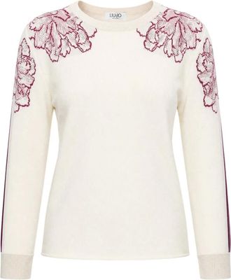 Liu Jo Dames, Truien, Wit, Maat: S Viscose