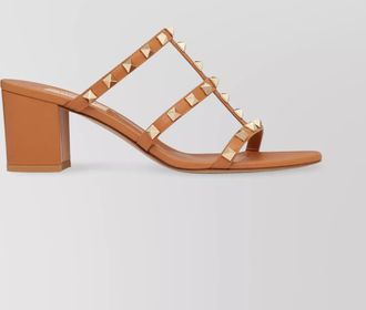 Valentino Garavani studded leather mules block heel