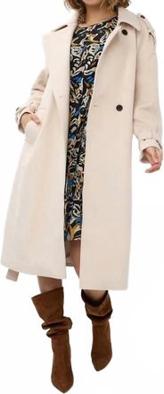 Esqualo Tenna Trench Coat In Bisquit