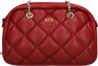La Carrie Stitch & Spoon Faux Leather Bag - Dames - Schoudertassen - Rood - ONE Size - Leer - Tassen
