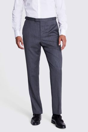 Vitale Barberis Italian Tailored Fit Grey Stripe Morningwear Trousers