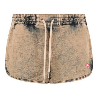 Diesel Short Shorts, female, Orange, Size: L Denim shorts