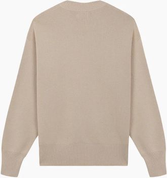 Nowadays Rondgebreide trui - Heren - Ronde hals truien - Beige - L - Katoen - Truien & Vesten