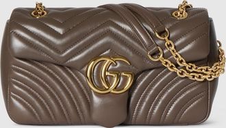 Gucci GG Marmont Medium Shoulder Bag, Brown, Leather
