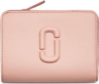 Marc Jacobs The Covered J Marc Mini compact wallet - women - Polyester/Calf Leather - One Size - Pink