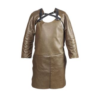 OEM Delantal De Cuero + Mangas, Conjunto De Soldadura, Caf&eacute; Con Leche