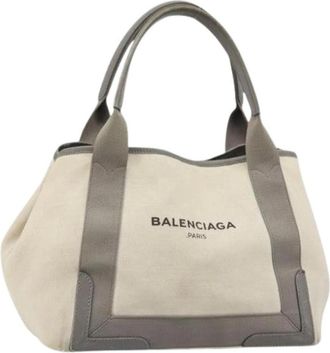 Balenciaga Pre-owned Vintage Tote Bag - Dames - Vintage Shopper - Wit - ONE Size - Leer - Vintage