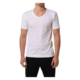 Dolce & Gabbana Round Neck T-shirt - male - Dolce & Gabbana - T-Shirts - White - M - Tops
