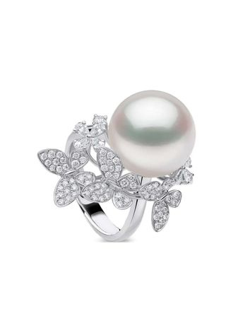 Yoko London Contessa pearl and diamond ring - Argento