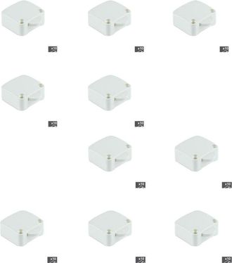 Emuca Lote De 10 Interruptores Que Se Acciona Al Abrir O Cerrar Una Puerta De Armario, Pl&aacute;stico, Blanco - Emuca