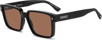 Dsquared2 D2 0202/G/S Zonnebril - Heren - Zonnebrillen - Zwart - 58 MM - Accessoires