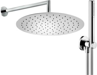 Nobili Kit De Ducha Con Brazo Rociador Y Set De Ducha De Lat&oacute;n Cromado Nobili