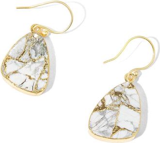 Saachi 18K Plated Mojave Turquoise Triangle Earrings