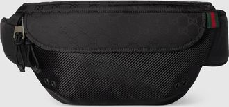 Gucci Nexus Large Belt Bag, Size Gucci 90, Black, Nylon