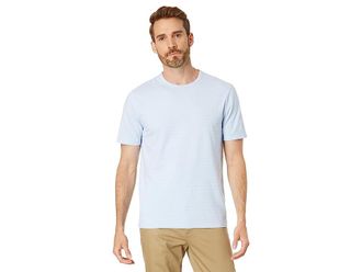 Vince Garment Dye Fleck Stripe Short Sleeve Crew Mens Clothing Washed Porcelain Blue : 2XL, Cotton/Polyester