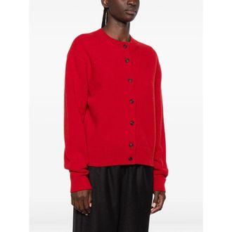 R&oacute;he Fine-Knit Wool Cardigan - Red