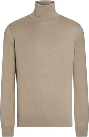 Ermenegildo Zegna Cashseta Turtleneck - Heren - Coltruien - Beige - 3XL - Kasjmier - Truien & Vesten