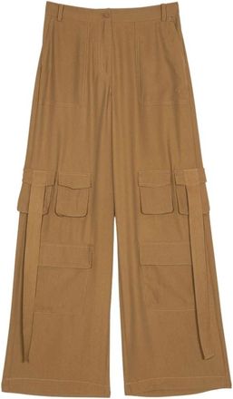 Twin-Set Actitude, Broeken, Dames, Bruin, M, Katoen, Cargo Broek voor Vrouwen