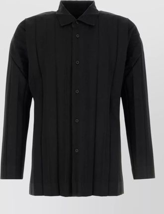 Homme Pliss&eacute; Issey Miyake polyester jacket structured shoulders long sleeves