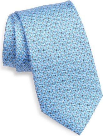 Nordstrom Jacquard Silk Tie in Lt Blue at Nordstrom