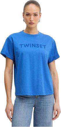 Twinset Donna, Top, Blu, M, new