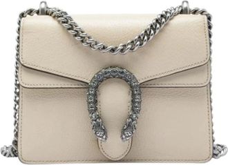 Gucci Pre-owned Dionysus Schoudertas - Dames - Vintage Schoudertas - Beige - ONE Size - Leer - Vintage