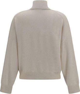 Brunello Cucinelli Womens Beige Cashmere Sweater Clothing