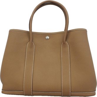 Herm&egrave;s Etoupe Gray Negonda Leather Tote Bag (Pre-Owned)