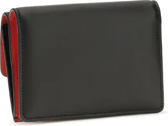 Christian Louboutin Womens Bettina Leather Wallet Black-Gold Calf Bos Taurus Black/gold