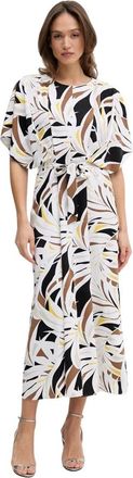 Joseph Ribkoff Kleedjes, Dames, Veelkleurig, L, Leer, Maxi jurk met wijde rok