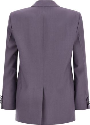 Gucci Double-Breasted Wool Blazer - Mauve