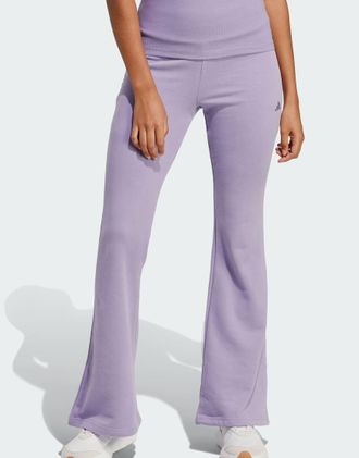 adidas Seasonal Essentials - Pantaloni a zampa in spugna lilla magico-Viola