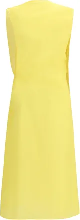 Jacquemus Draped Midi Dress - Yellow