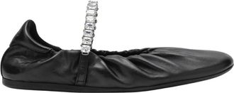 Jimmy Choo London Jade Ballerina - Dames - Ballerinas - Zwart - 38 1/2 EU - Leer - Schoenen