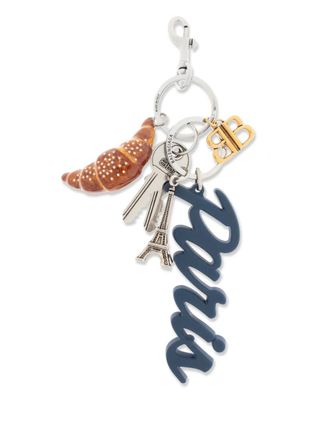 Balenciaga Paris keyring - women - Brass - One Size - Blue