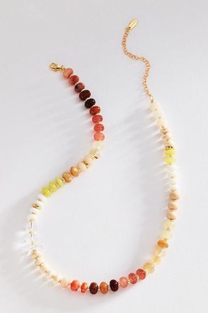 Anthropologie Rainbow Stone Necklace