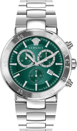 Versace Urban Mystique Chronograaf Roestvrij Stalen Horloge - Heren - Horloges - Grijs - ONE Size - Accessoires