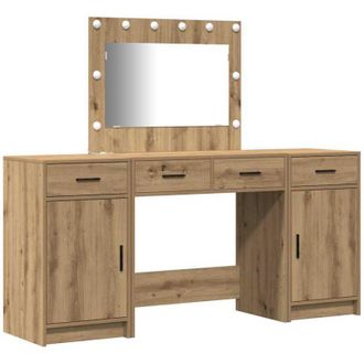 vidaXL Mesa De Tocador Con Caj&oacute;n 3 Pcs Marr&oacute;n 40 X 41 X 75 Cm Vidaxl