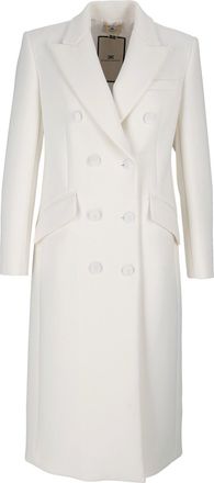 Elisabetta Franchi Double-Breasted Knee-Length Coat