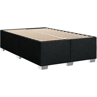 vidaXL Estructura De Cama Sin Colch&oacute;n Tela Negro 120x200 Cm Vidaxl